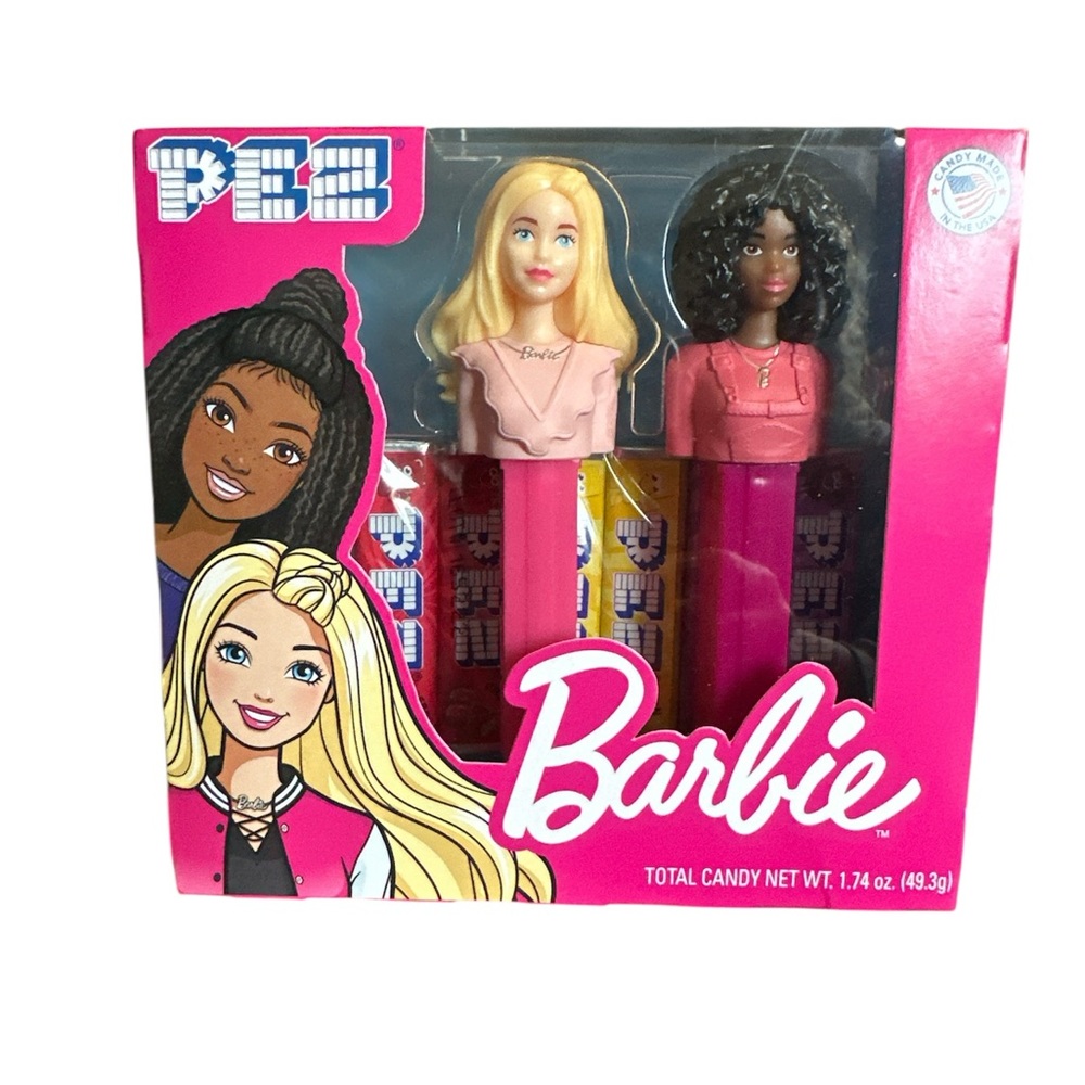 Barbie PEZ Dispenser Set‎ - Pink and Yellow